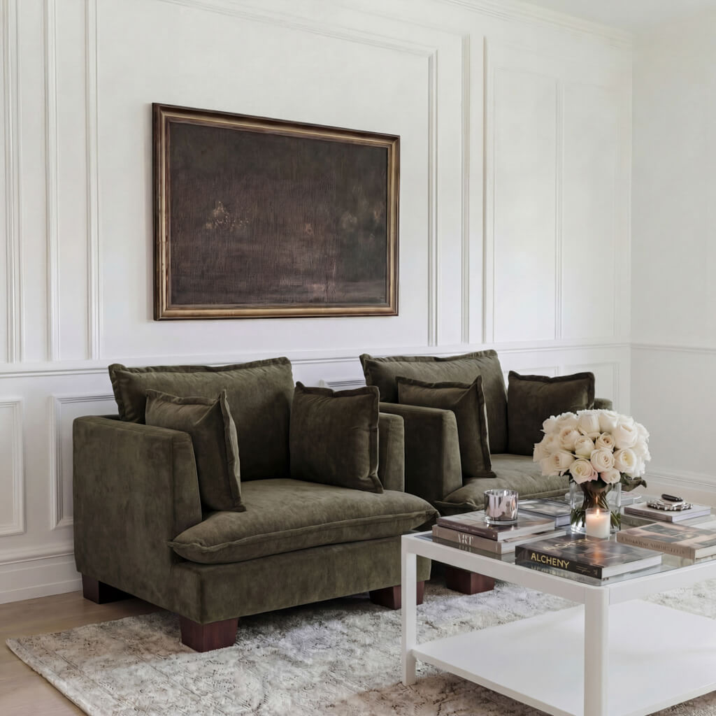 Sutton Armchair - Olive