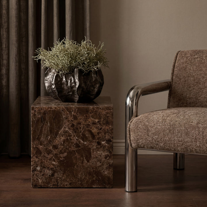Cece Side Table - Brown Emperador