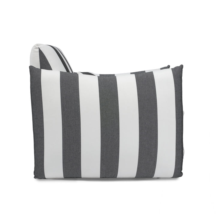 Sylvie Thick Stripe Armchair -  Black & White