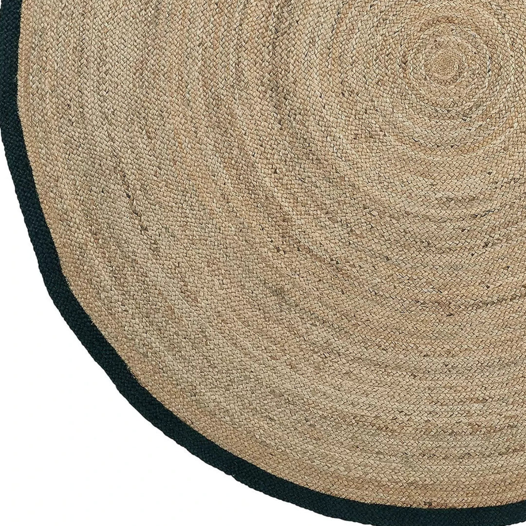 Circle Border Round Jute Rug