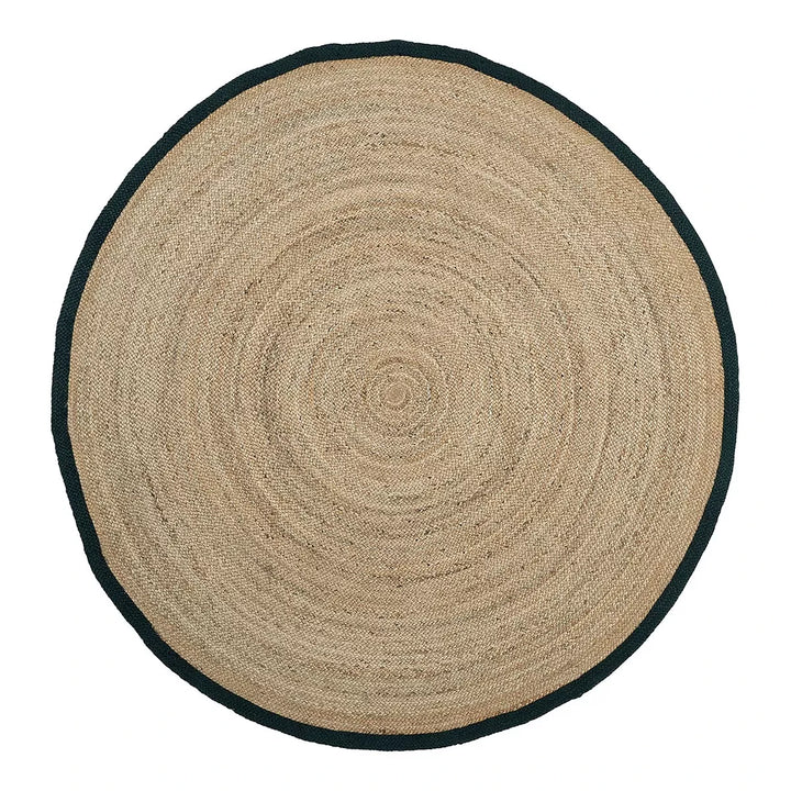 Circle Border Round Jute Rug