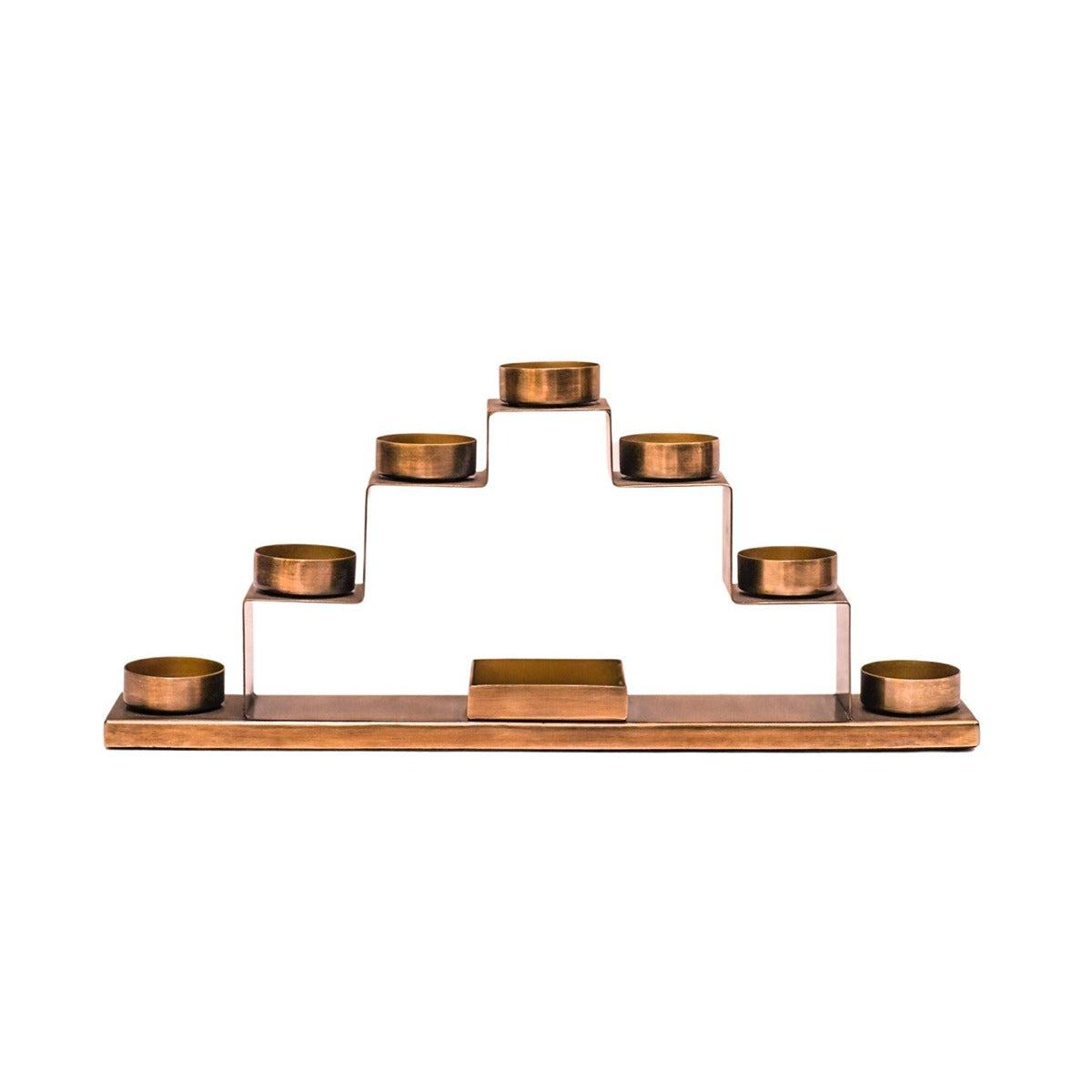 Ivyline Tealight Candle Holder in Antique Brass