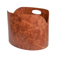 Ivyline Tan Faux Leather Log Bucket