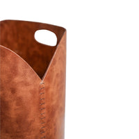 Ivyline Tan Faux Leather Log Bucket