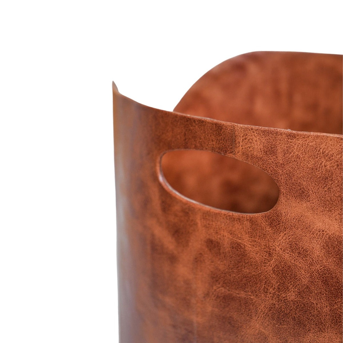 Ivyline Tan Faux Leather Log Bucket