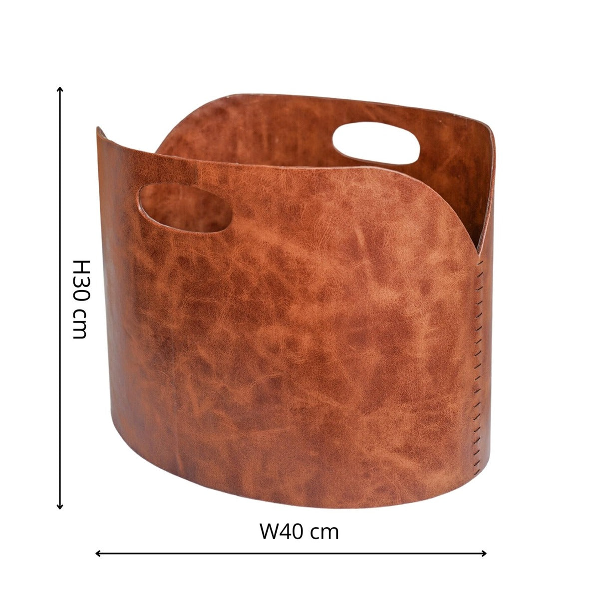 Ivyline Tan Faux Leather Log Bucket