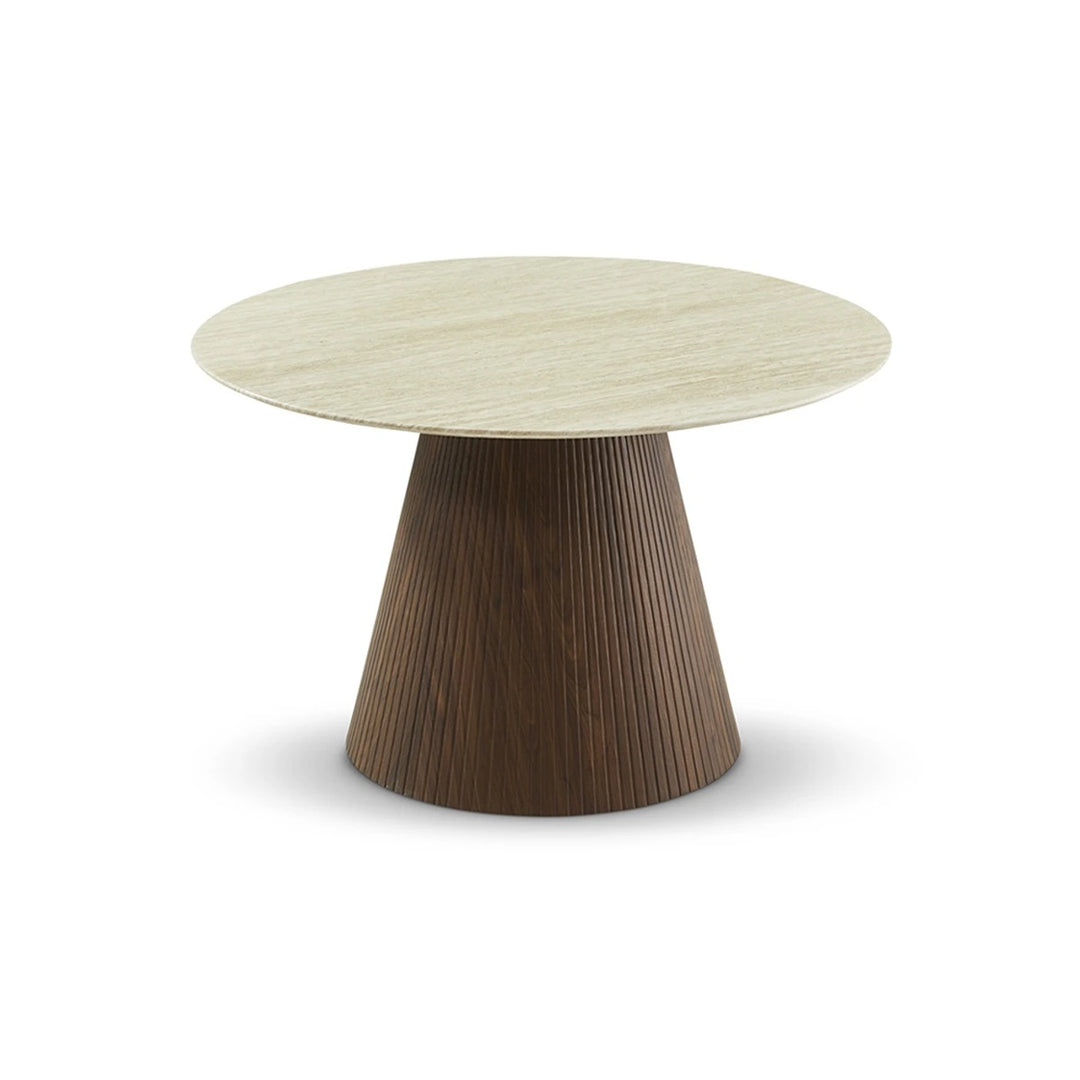 Milan Dining Table - Marble & Walnut