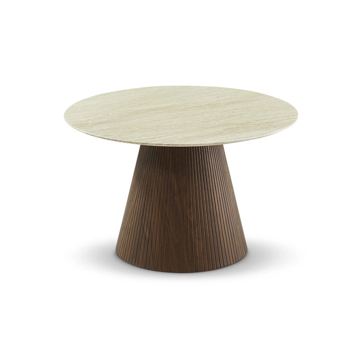 Milan Dining Table - Marble & Walnut