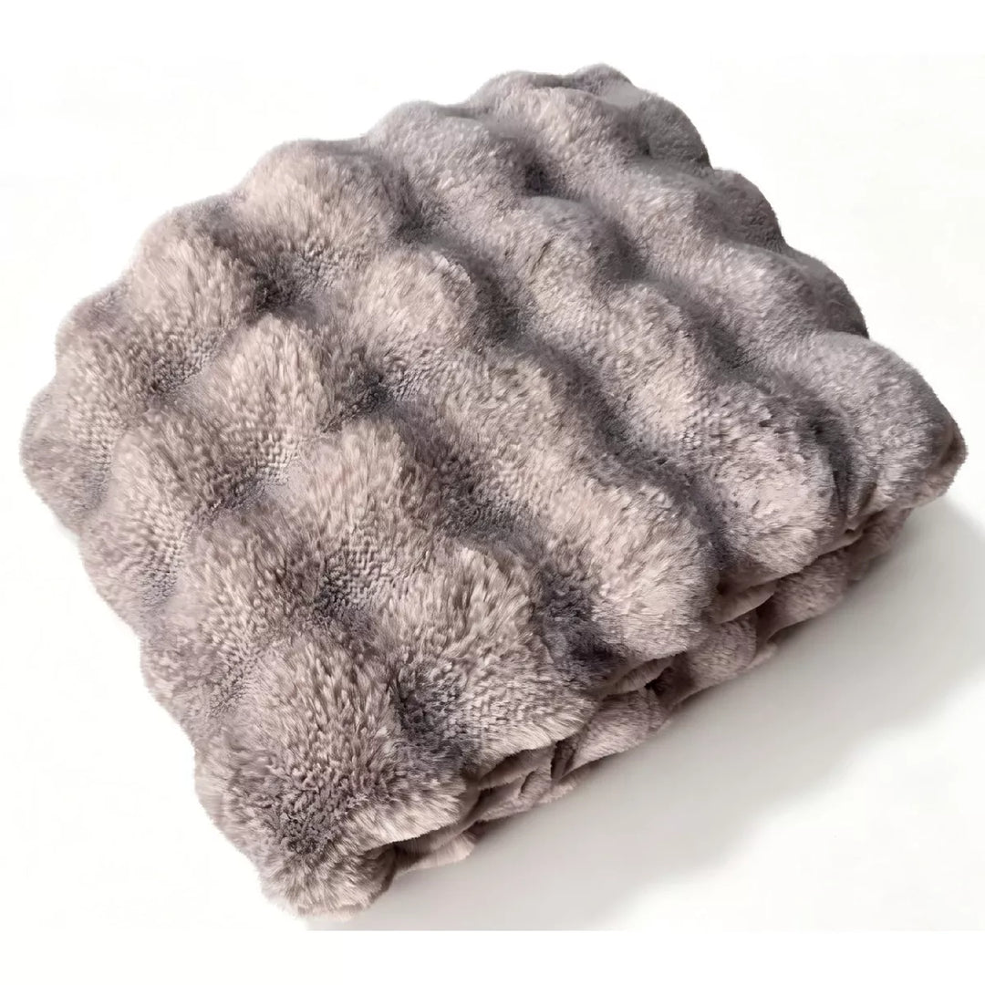 Hackney Faux Fur Melange Throw 150x200cm - Mink