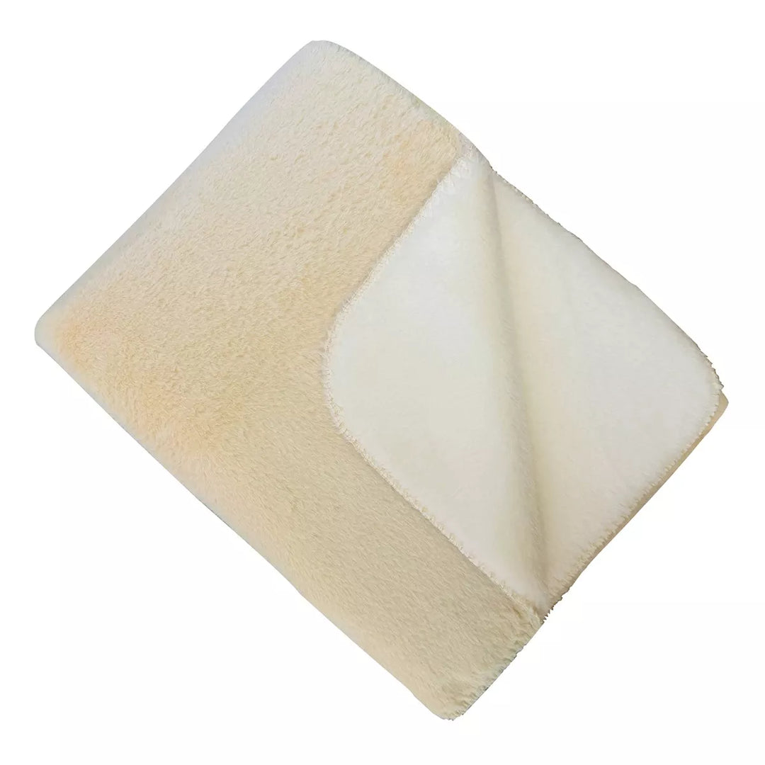 Pembroke Faux Rabbit Reverse Colour Throw 150x200cm - Natural