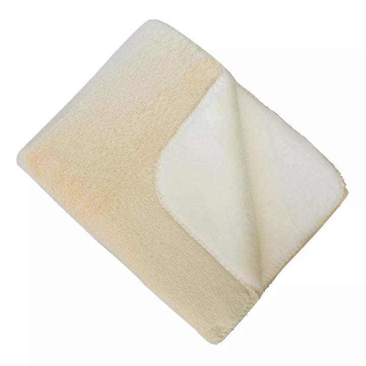 Pembroke Faux Rabbit Reverse Colour Throw 150x200cm - Natural
