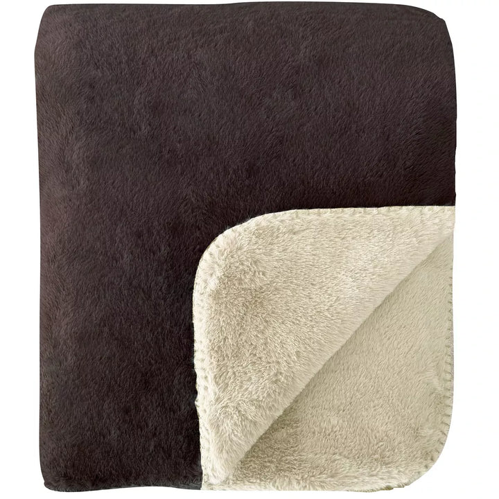Pembroke Faux Rabbit Reverse Colour Throw 150x200cm - Taupe