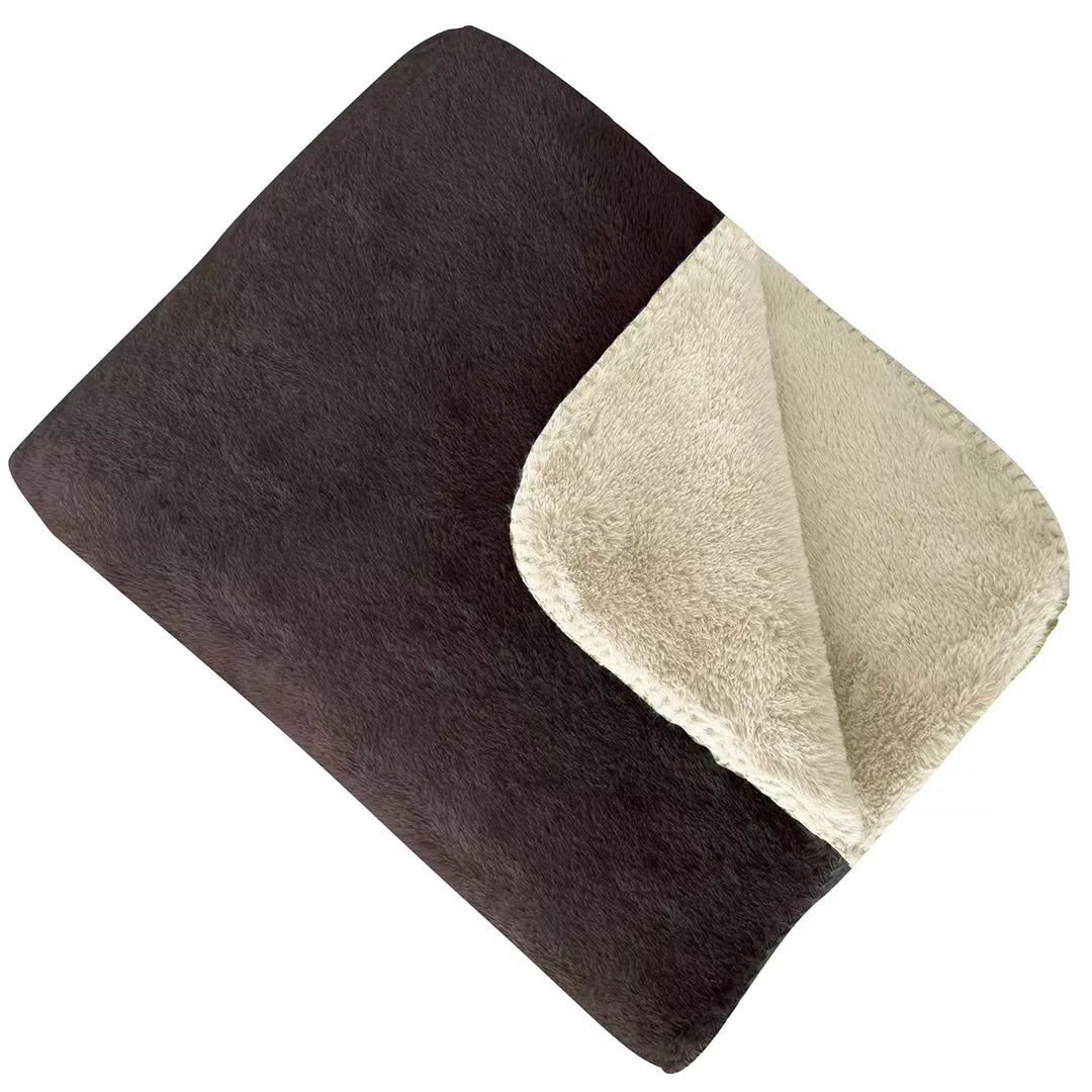 Pembroke Faux Rabbit Reverse Colour Throw 150x200cm - Taupe