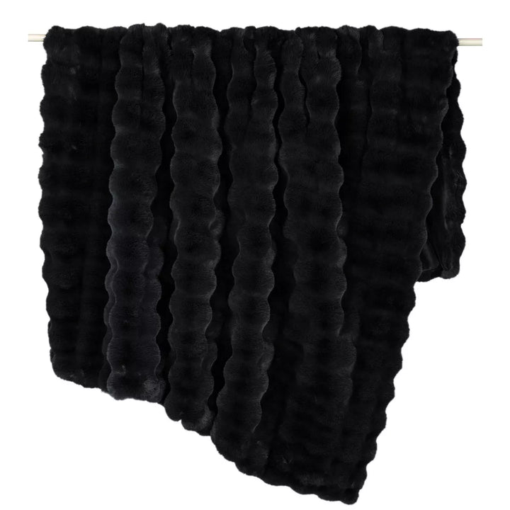Raffles Faux Fur Throw 150x200cm - Black