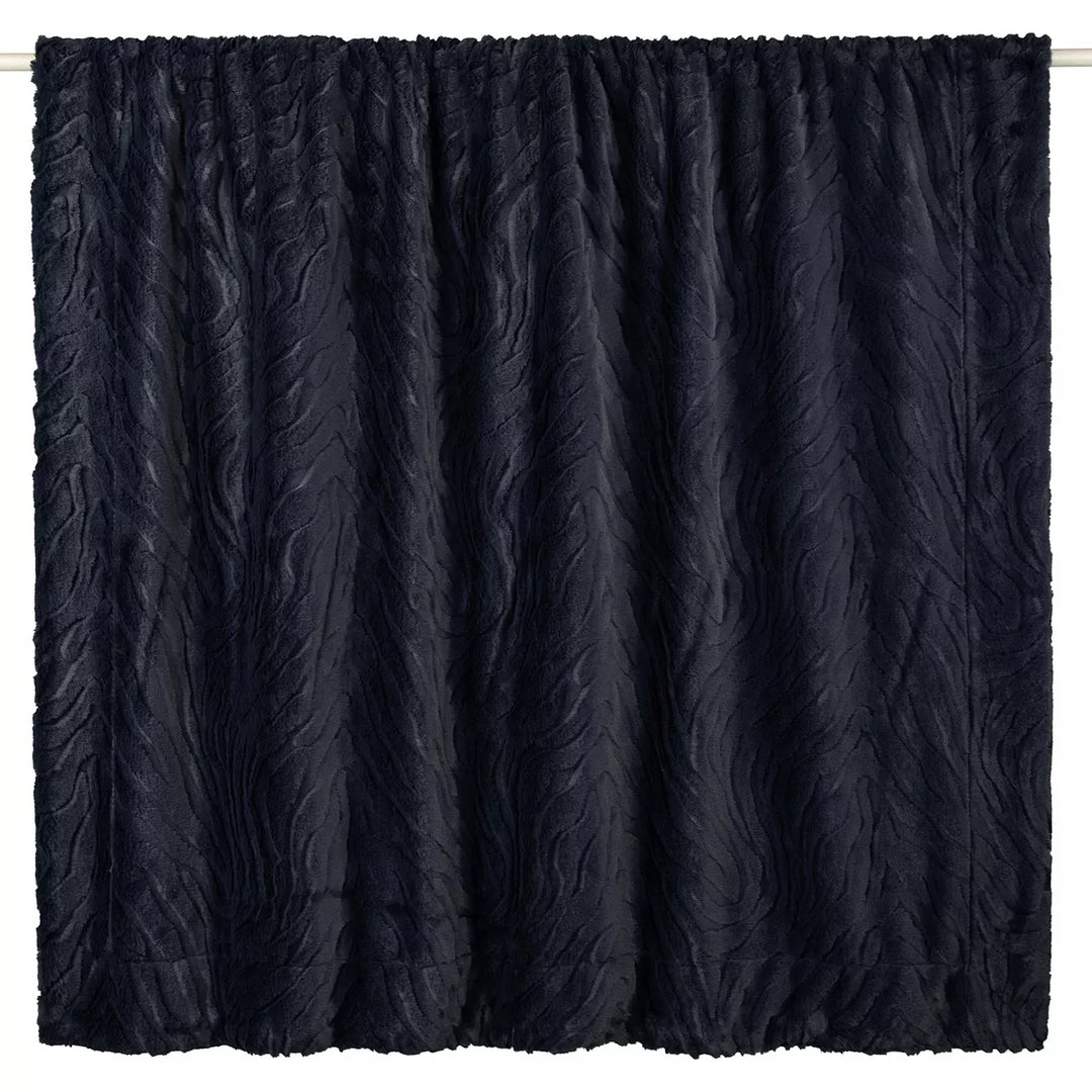 Ziggy Faux Fur Throw 130x170cm - Black