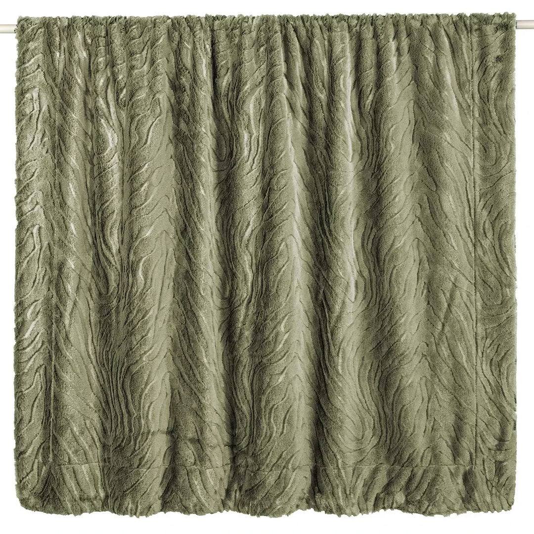 Ziggy Faux Fur Throw 130x170cm - Sage