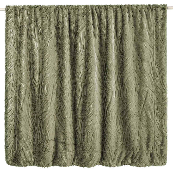 Ziggy Faux Fur Throw 130x170cm - Sage