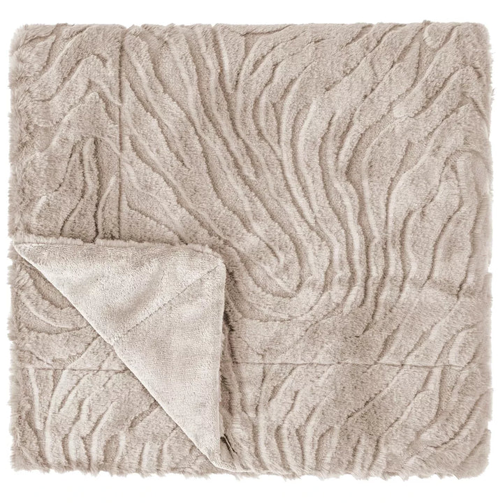 Ziggy Faux Fur Throw 130x170cm - Taupe