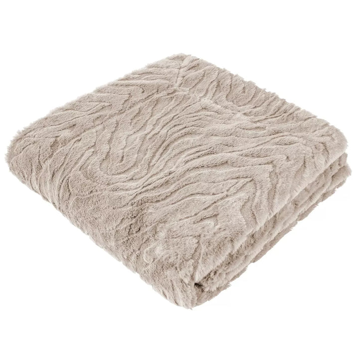 Ziggy Faux Fur Throw 130x170cm - Taupe