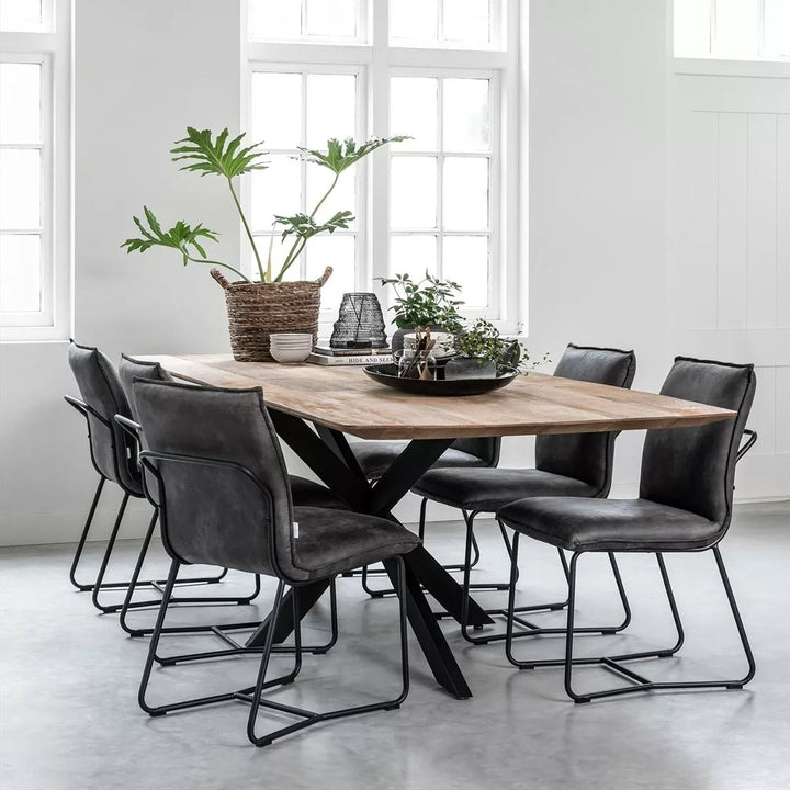 Curves Rectangular Dining Table - Recycled Teakwood