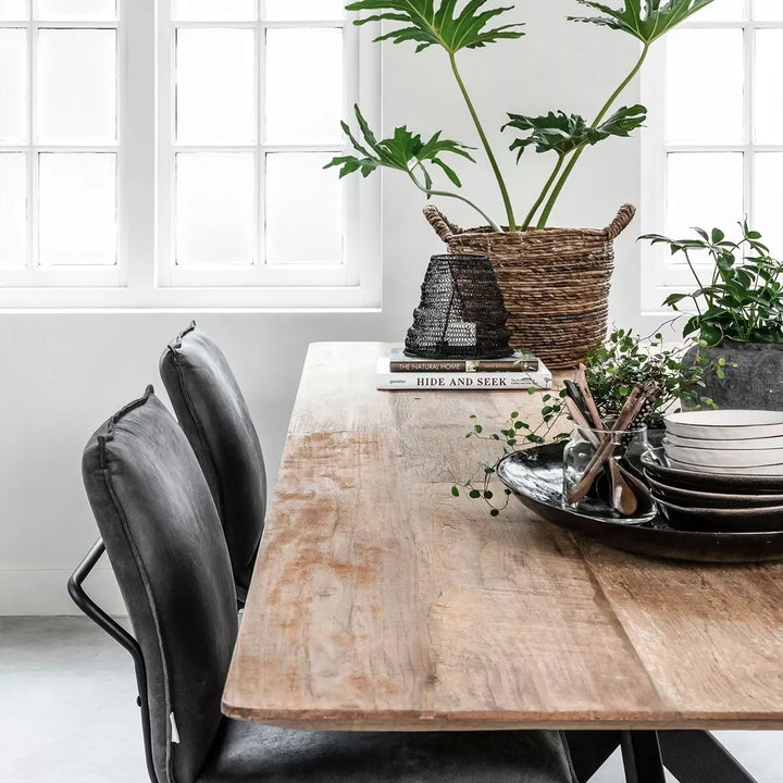 Curves Rectangular Dining Table - Recycled Teakwood