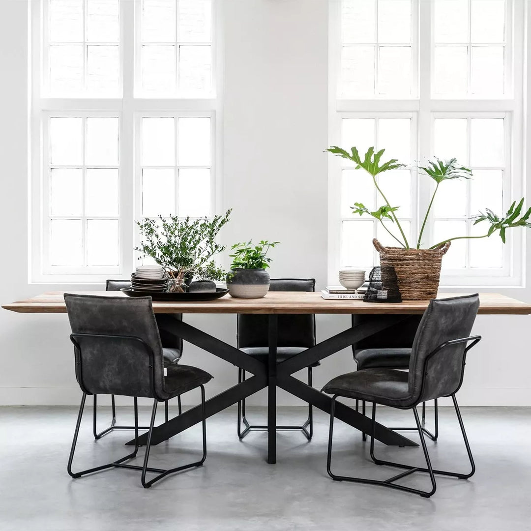 Curves Rectangular Dining Table - Recycled Teakwood