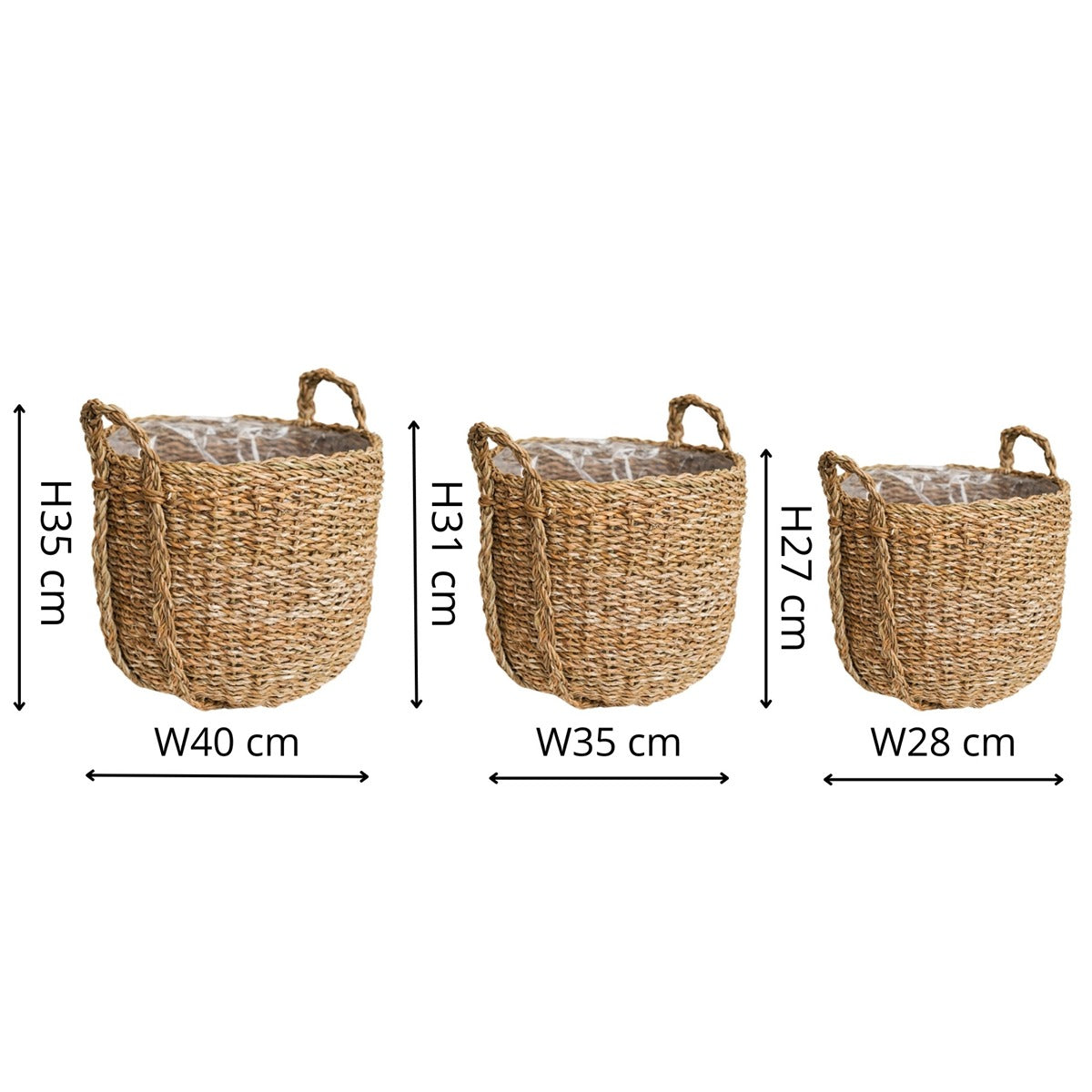 Ivyline Tenno Natural Basket - Set of 3