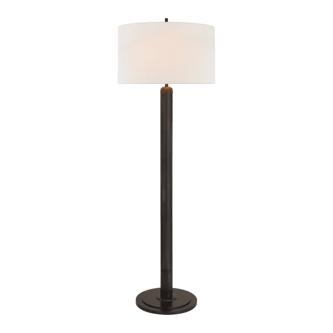 Longacre Floor Lamp - Bronze with Linen Shade Visual Comfort 1