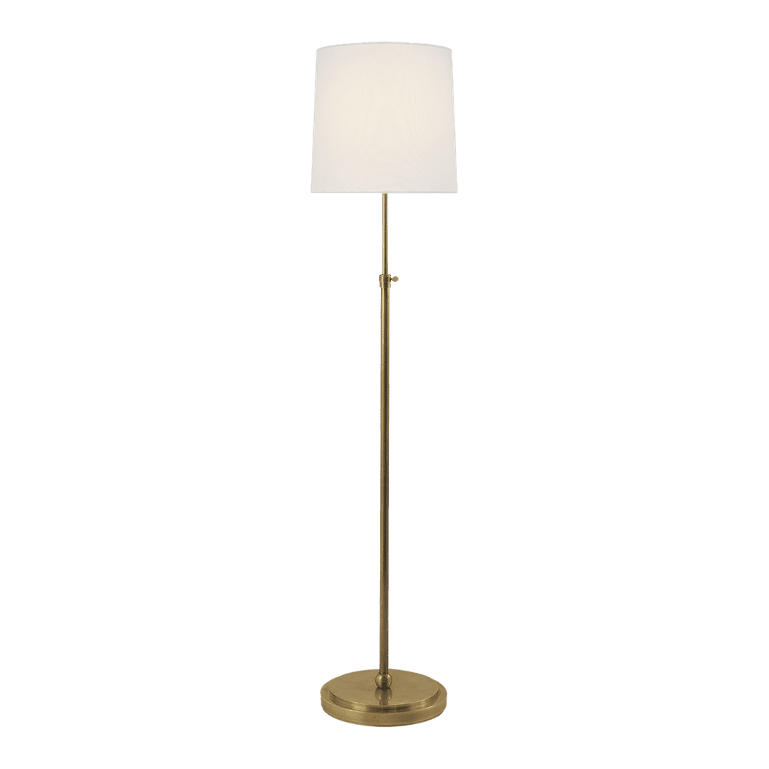 Bryant Floor Lamp - Antique Brass with Linen Shade Visual Comfort 1