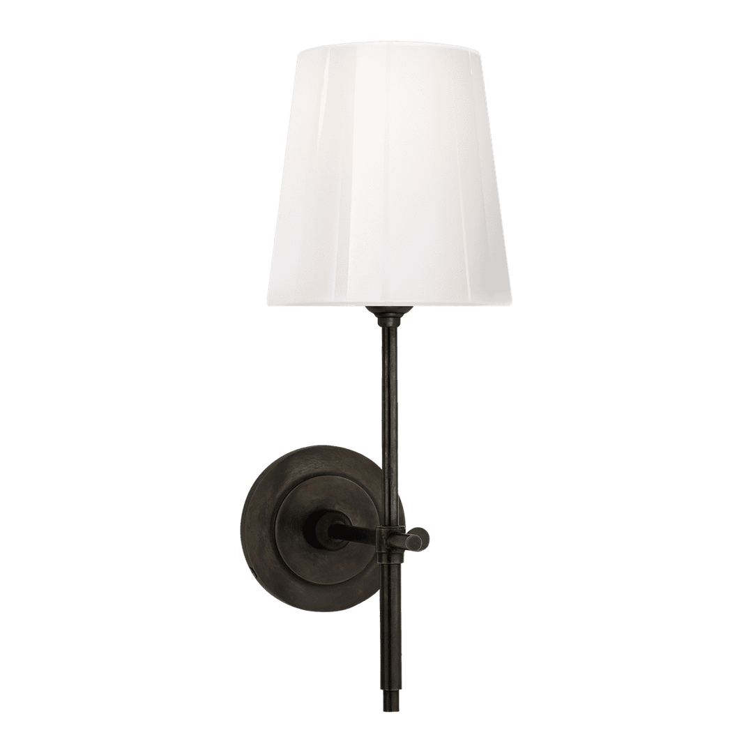 Bryant Sconce - Bronze with White Glass Shade Visual Comfort 1