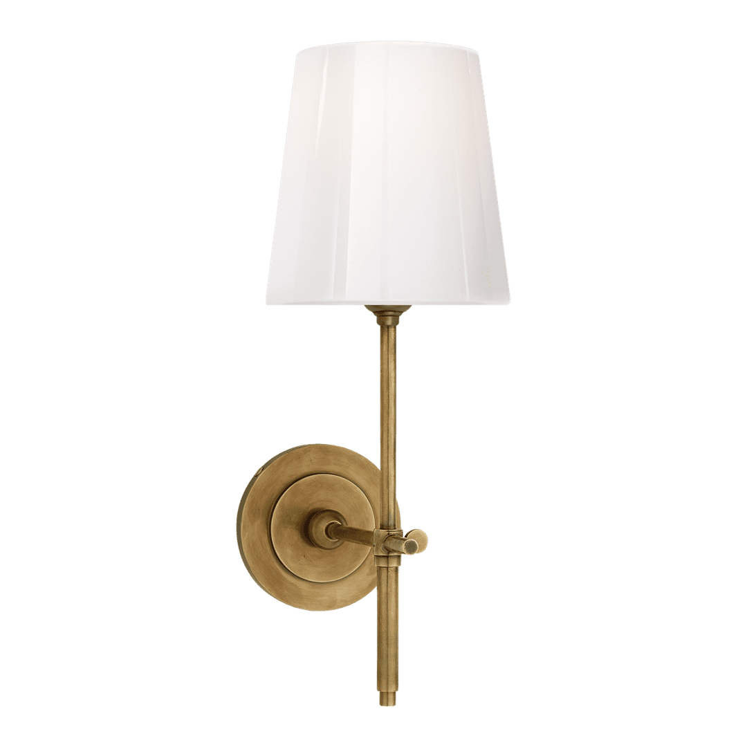 Bryant Sconce - Antique Brass with White Glass Shade Visual Comfort 1