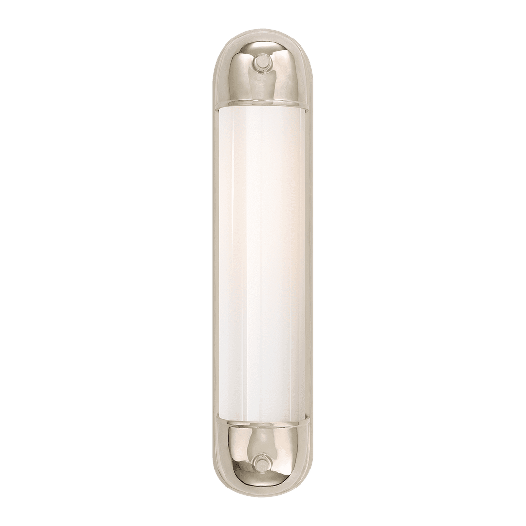 Selecta Long Sconce - Polished Nickel with White Glass Visual Comfort 1