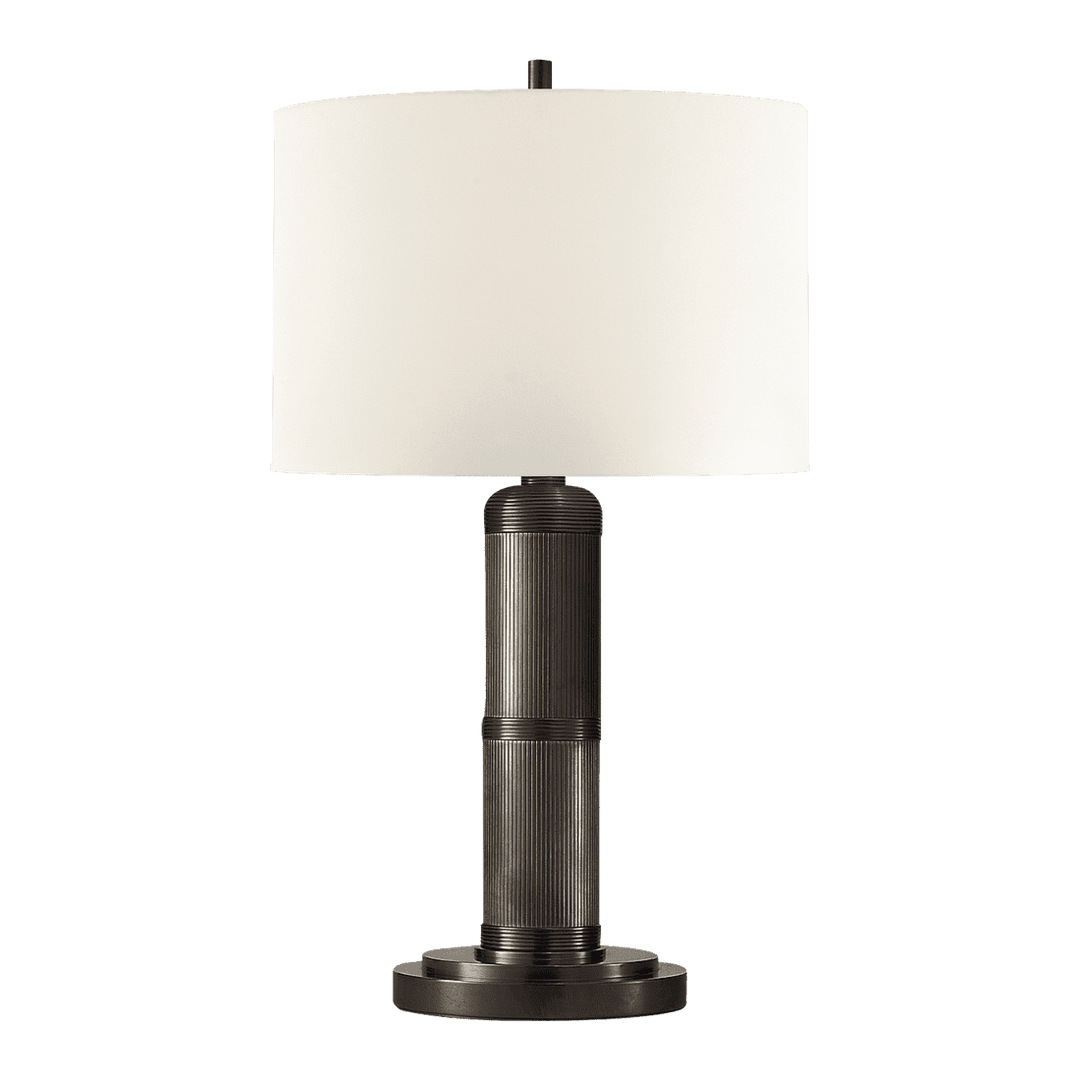 Longacre Small Table Lamp - Bronze with Linen Shade Visual Comfort 1