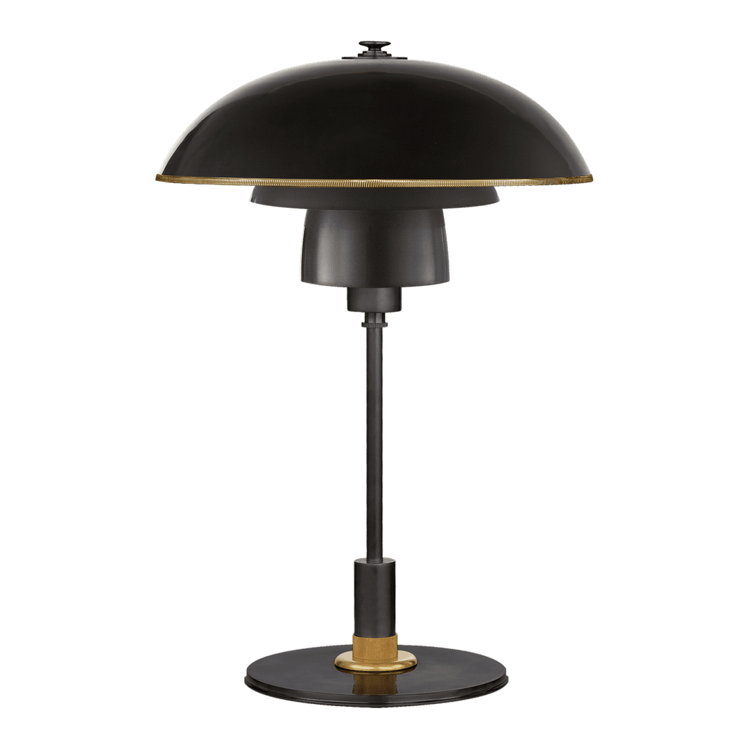 Whitman Desk Lamp - Bronze & Antique Brass with Brass Trimmed Bronze Shade Visual Comfort 1