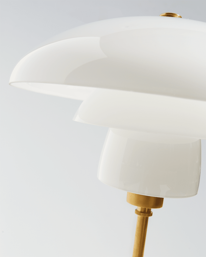 Whitman Desk Lamp - Antique Brass with White Glass Shade Visual Comfort 2