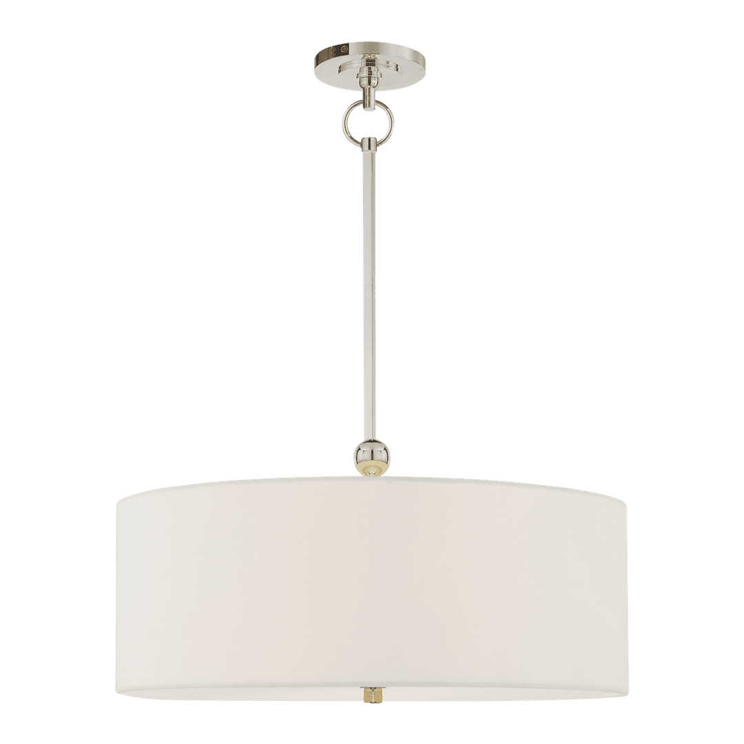 Reed Hanging Shade - Polished Nickel with Linen Shade Visual Comfort 1