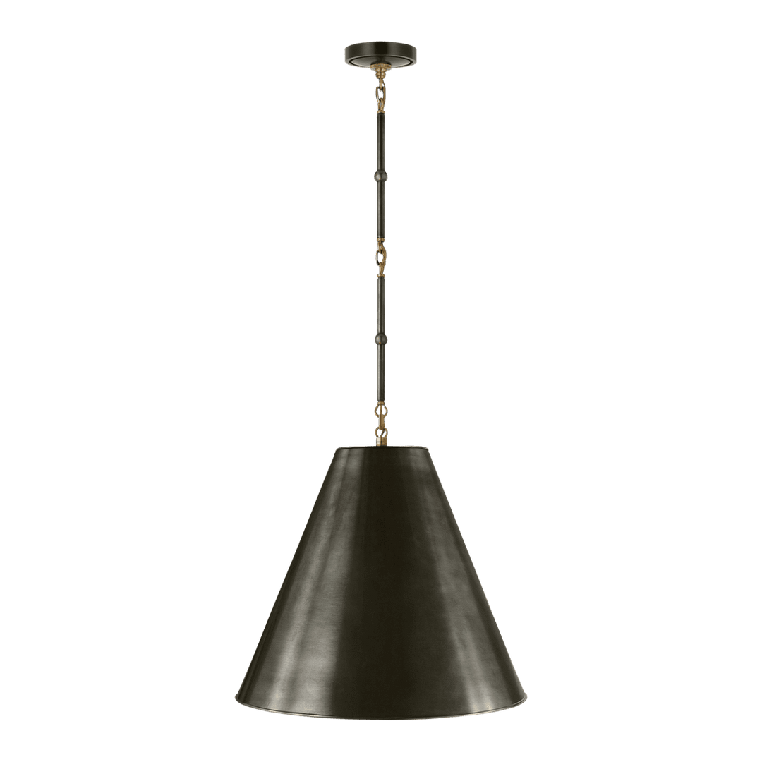 Goodman Medium Hanging Light - Bronze & Antique Brass with Bronze Shade Visual Comfort 1
