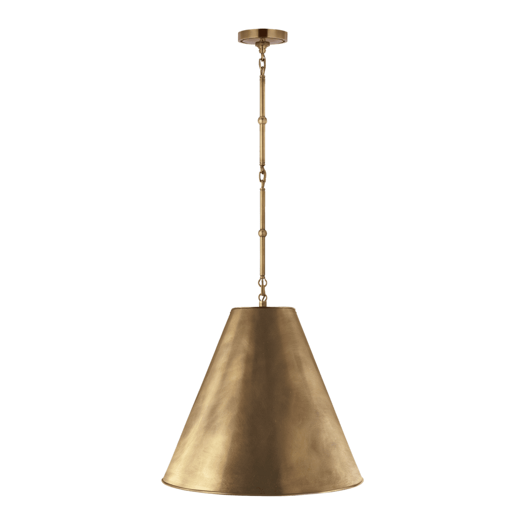 Goodman Medium Hanging Light - Antique Brass with Antique Brass Shade Visual Comfort 1