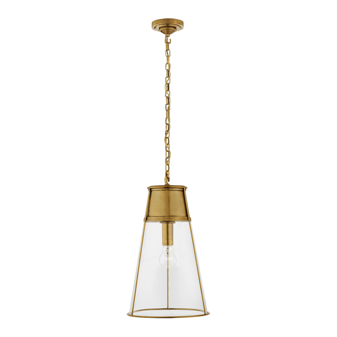Robinson Large Pendant - Antique Brass with Clear Glass Visual Comfort 1