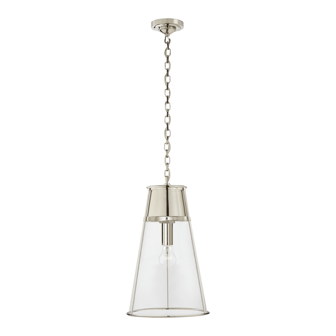 Robinson Large Pendant - Polished Nickel with Clear Glass Visual Comfort 1