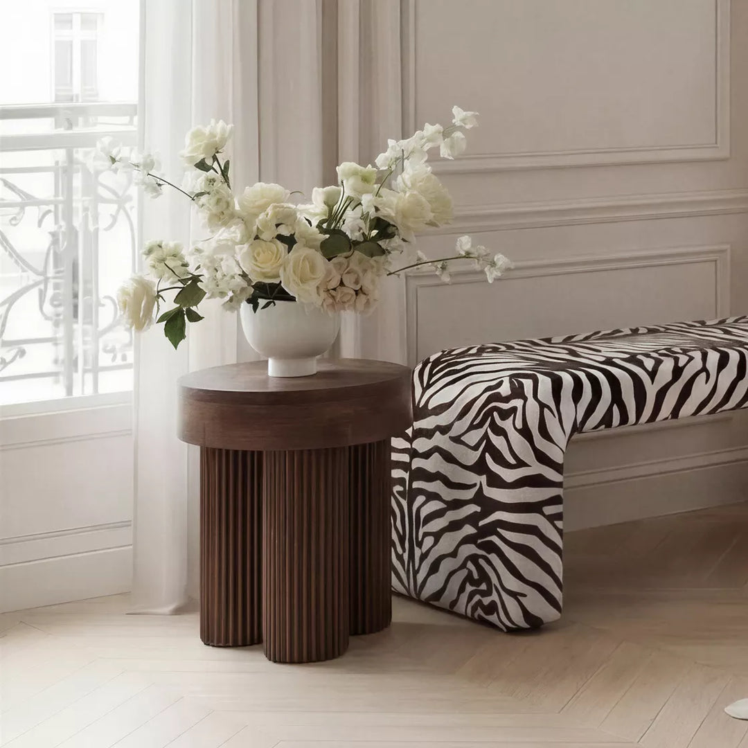 Tova Mango Wood Side Table - Brown