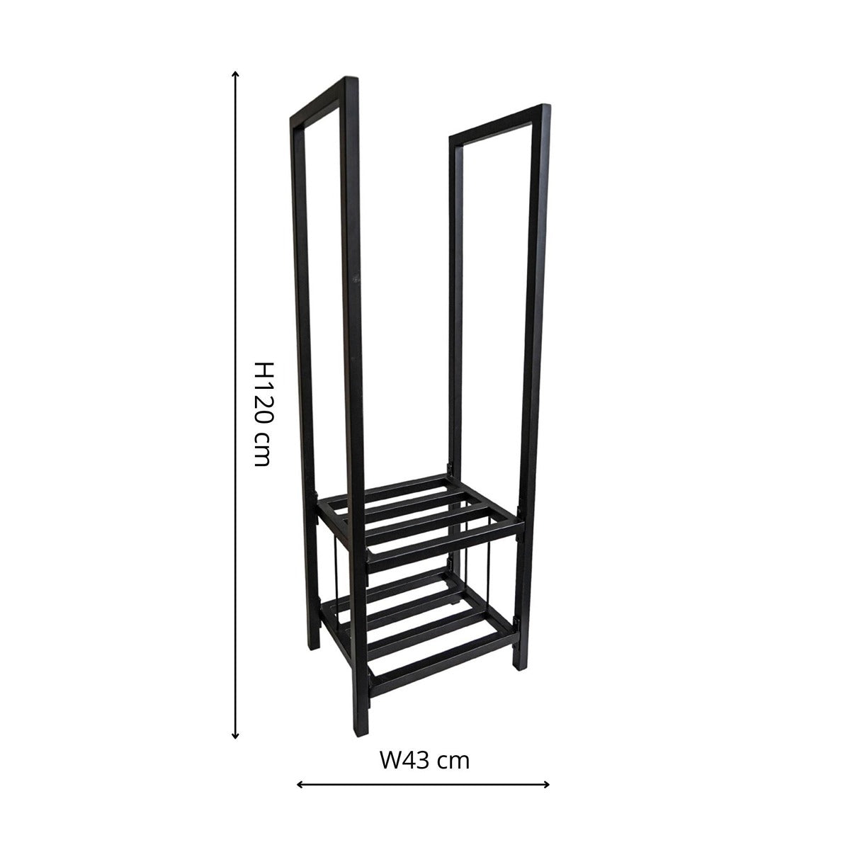 Ivyline Tall Square Shelved Log Storage