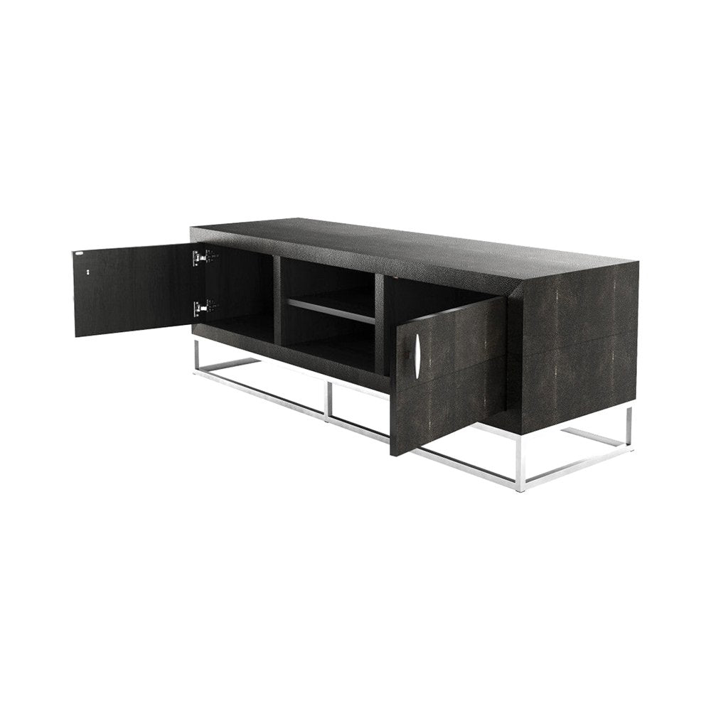 DI Designs Hampton TV Unit - Black Shagreen