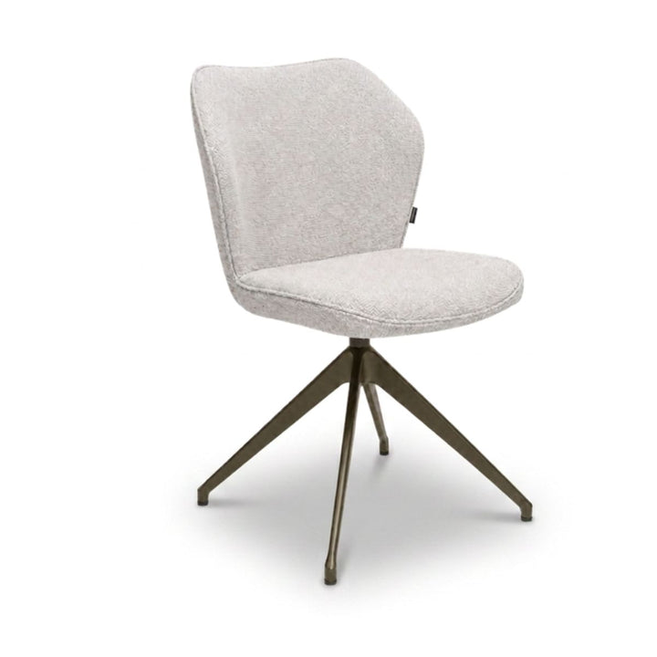 Toby Cream Monza Swivel Dining Chair - Anodic Brown