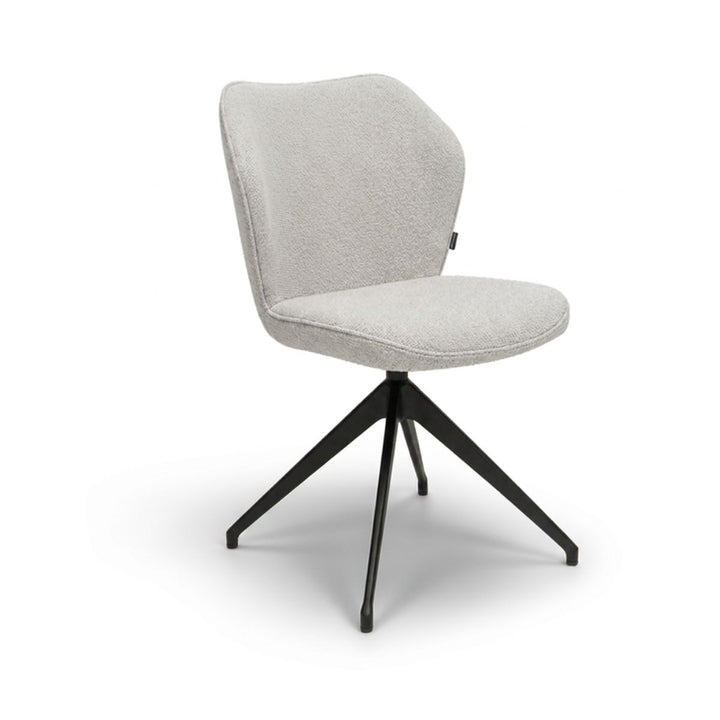 Toby Cream Monza Swivel Dining Chair - Black