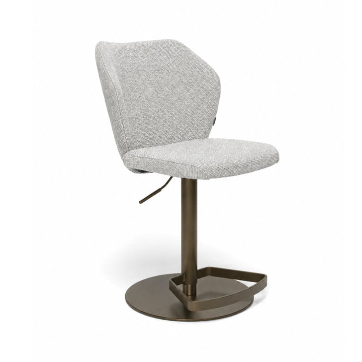 Toby Beige Monza Melange Adjustable Barstool - Anodic Brown
