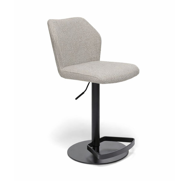 Toby Beige Monza Melange Adjustable Barstool - Black
