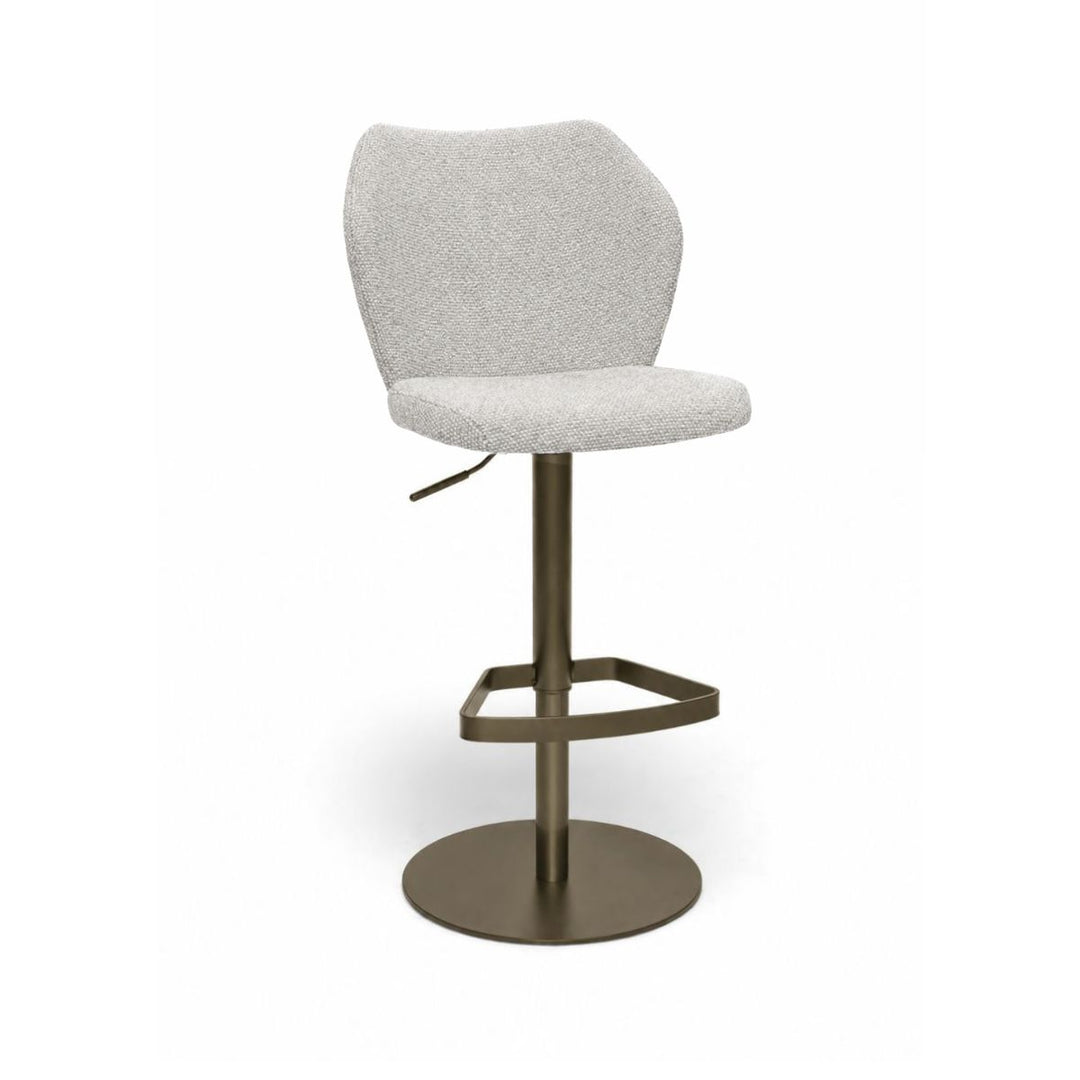Toby Cream Monza Adjustable Barstool - Anodic Brown
