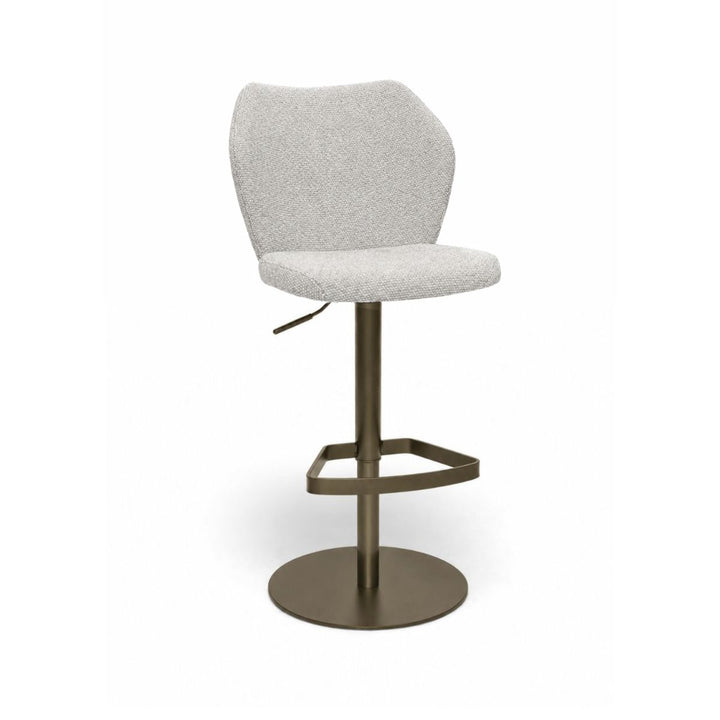 Toby Cream Monza Adjustable Barstool - Anodic Brown