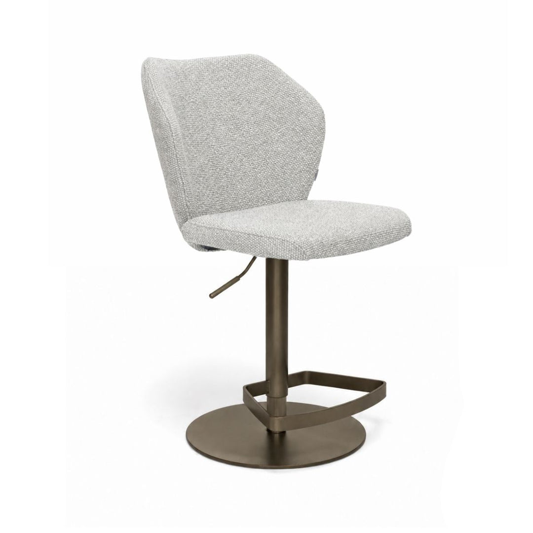 Toby Cream Monza Adjustable Barstool - Anodic Brown
